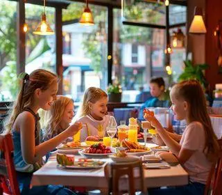 restaurantes com espaço e menu kids