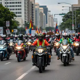 protesto de motociclistas