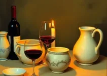 cerâmica e vinho